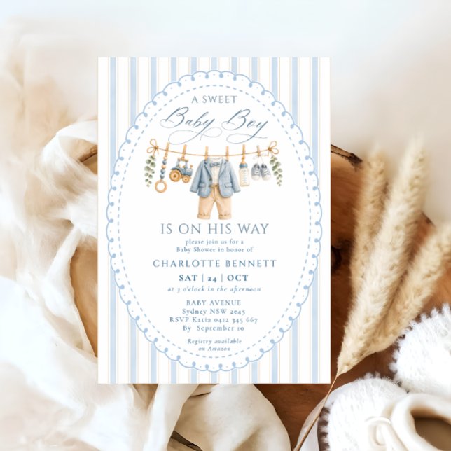 Invitación Ropa de Niño Dulce Ropa de Bebe Cumpleaños  (Subido por el creador)