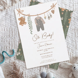 Invitación Ropa de ropa neutra de género suave boho de la duc