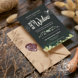 Invitación Ropa de viudas negras con viudez y adorabilidad