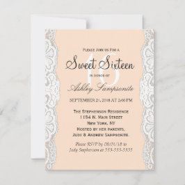 Invitación Ropa floral blanca en Peachy Beige