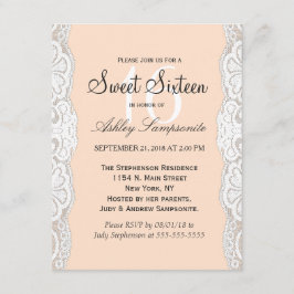 Invitación Ropa floral blanca en Peachy Beige