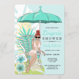 Invitación Ropa Interior de Jardín Novia Pelirroja en la Duch