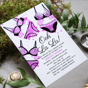 Invitación Ropa interior de novia Despedida de soltera Bragas
