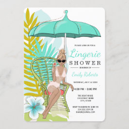 Invitación Ropa interior Ducha Novia Rubia