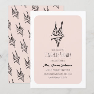 Invitación Ropa interior para despedida de soltera fiesta de 