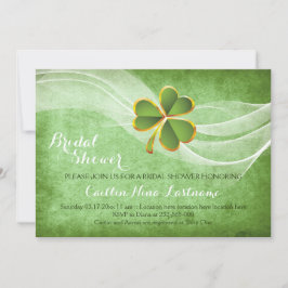 Invitación Ropa irlandesa y boda verde velo ducha de novia