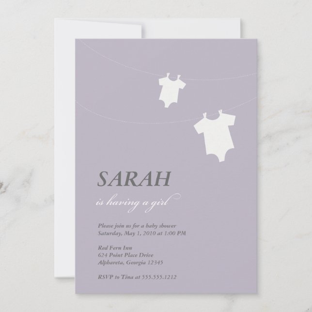 Invitación {ropa pequeña} (Anverso)