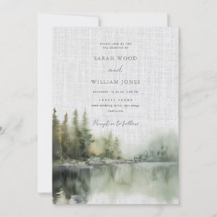 Invitación Ropa romántica Boda forestal verde silvestre