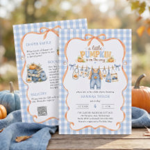 Ropa Tendida Calabacita Otoño Baby Shower