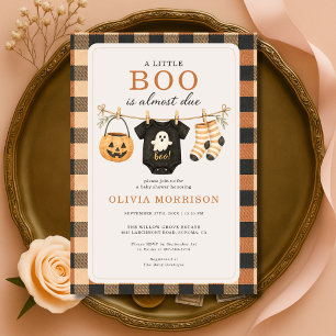 Invitación Ropa tendida de Little Boo para Baby Shower de Hal