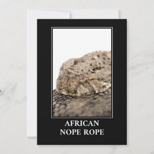 Invitación Rope africano de no-pepitas - Peligro de serpiente