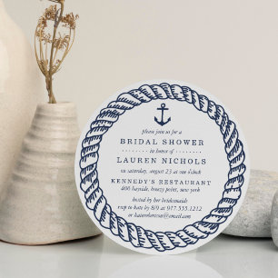 Invitación Rope de la Marina Náutica y ducha de novias Anchor