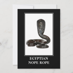 Invitación Rope egipcio Nope - Peligro de serpiente Cobra