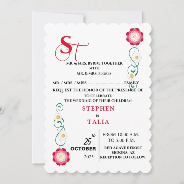 Invitación Rosa (Anverso)