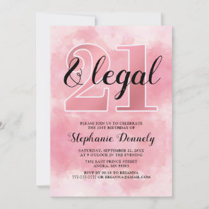 invitación rosa 21 y legal