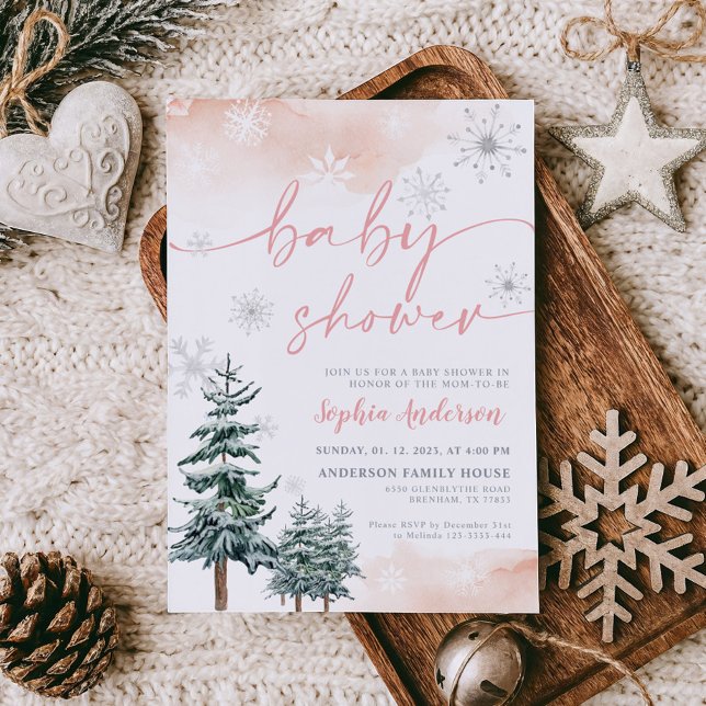 Invitación rosa a Baby Shower, Baby Shower de invi (Subido por el creador)