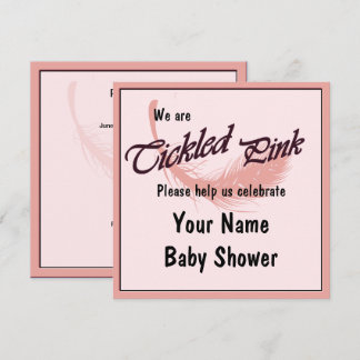 Invitación rosa a la celebración de Baby Shower