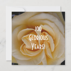 Invitación Rosa amarilla, celebración de cumpleaños número 10
