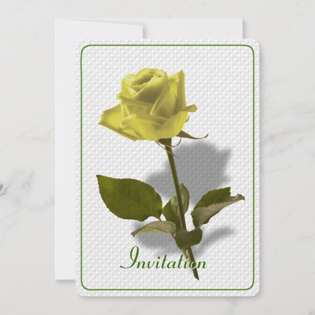 Invitación Rosa amarilla de la amistad (Anverso)