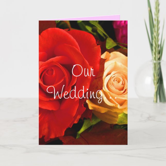 Invitación Rosa Amarilla Roja (Anverso)