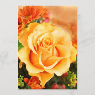 Invitación Rosa amarilla soleada en Bouquet