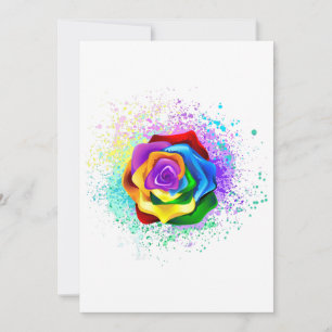 Invitación Rosa arcoiris colorido