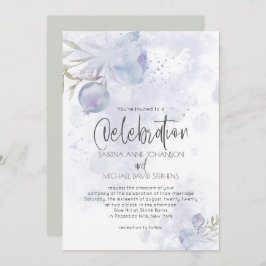 Invitación Rosa azul acuático y cadera Subió