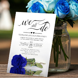 Invitación Rosa Azul Real Que Aún Hacemos Boda Promete Renova