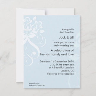 Invitación Rosa Azul Suave 4.25x5.5