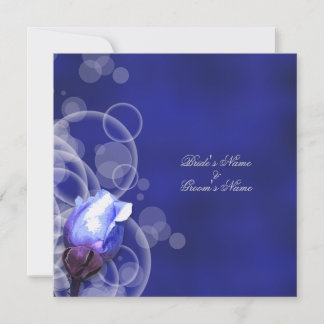 Invitación rosa azul vintage de fantasía boda antigua