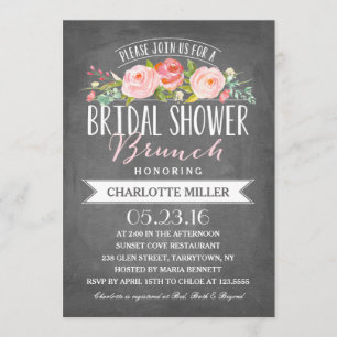 Invitación Rosa Banner Brunch Bridal Shower