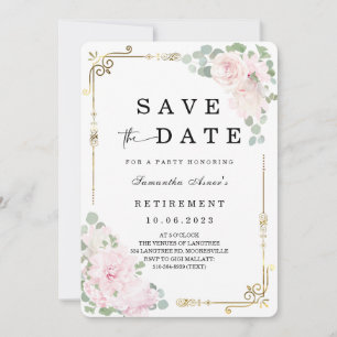 Invitación Rosa Blanca Avisa Fecha de Jubilación