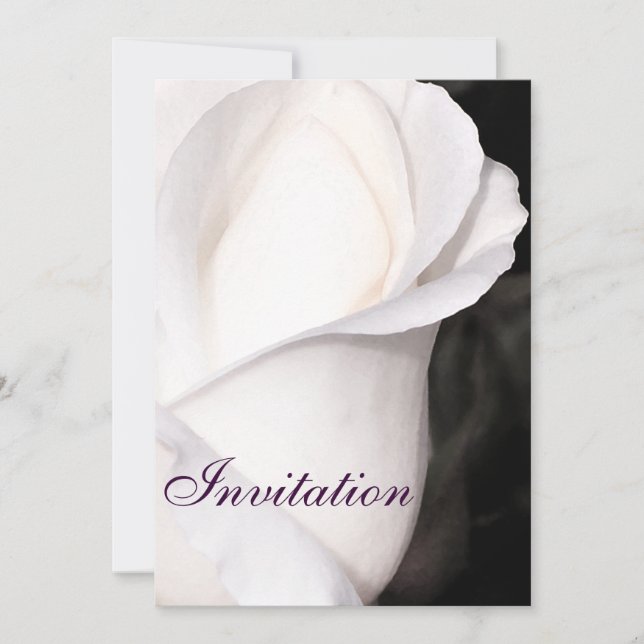 Invitación Rosa Blanca Única_ (Anverso)
