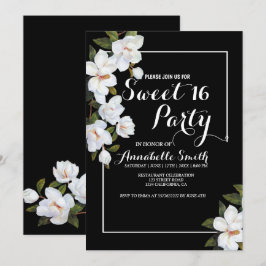 Invitación Rosa blanca vintage dulce 16
