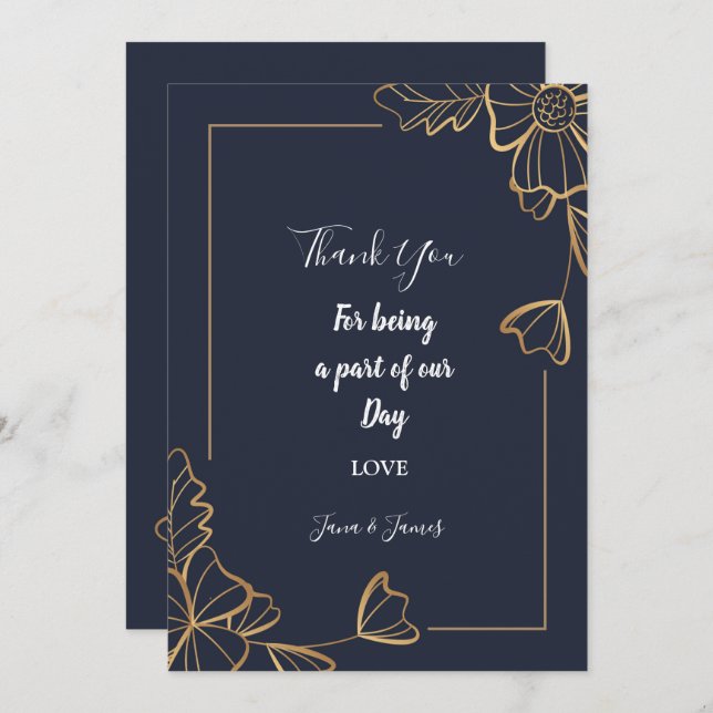 Invitación Rosa blanca vintage gracias (Anverso / Reverso)