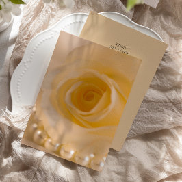 Invitación Rosa blanca y Boda de Perlas