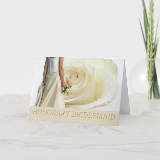 Invitación Rosa blanco de la petición honoraria de la dama de (Anverso)