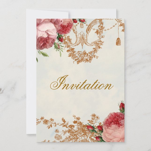 Invitación Rosa Blenheim - Cielo de Verano (Anverso)