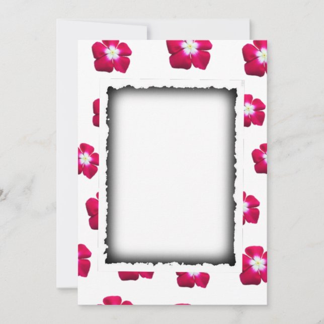 Invitación Rosa boda de flores (Anverso)