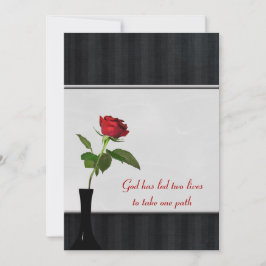 Invitación Rosa Boda rojo