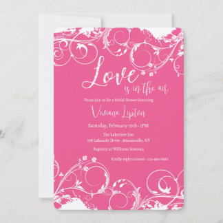 Invitación Rosa Caliente Ornamental