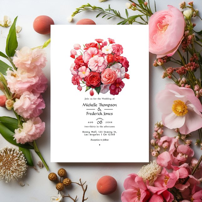 Invitación Rosa Chicle, Algodón de Azúcar y Boda de Fresa (Subido por el creador)