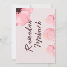 Rosa con flor Ramadan mubark