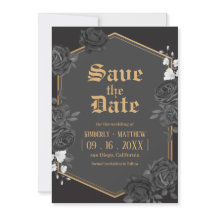 Rosa damasco negra Save The Date boda