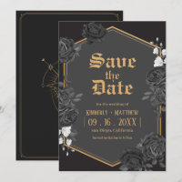 Rosa damasco negra Save The Date boda
