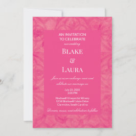 Invitación Rosa de Atardecer Verano Negrita Personalizada