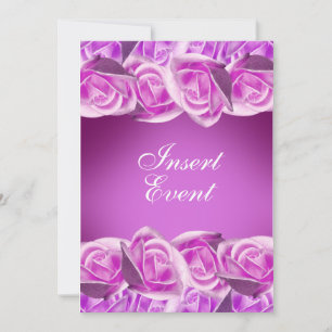 Invitación Rosa de boda "dulces dieciséis" rosa púrpura
