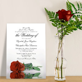 Invitación Rosa de Boda formal elegante de roya o Naranja que
