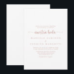 Invitación Rosa de caligrafía de oro Nuestra Boda Boda<br><div class="desc">Esta subió caligrafía de oro nuestra boda boda boda boda boda boda boda boda es perfecta para un boda rústico. El diseño,  sencillo y elegante,  presenta una tipografía de escritura clásica y elegante en oro y blanco rosa.</div>