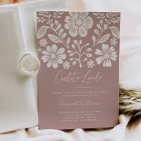 Invitación rosa de Cielito Lindo Baby Shower